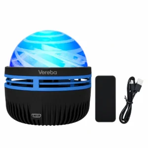 Vereba Aurora Projection Night Light - Rotating Galaxy product photograph showing the physical Vereba branding.
