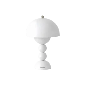 Vereba Bud Cordless Table Lamp - White product photograph showing the physical Vereba branding.