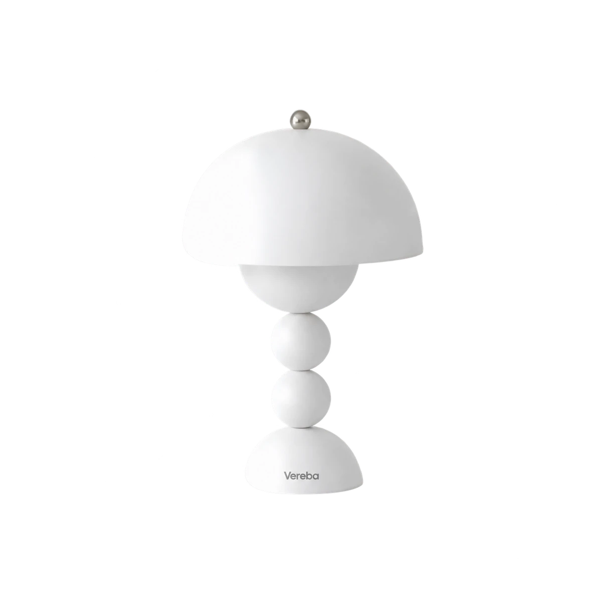 Vereba Bud Cordless Table Lamp - White product photograph showing the physical Vereba branding.