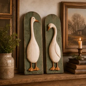 Vereba Goose Wall Panels - Set of 2 - Sage Green product photograph showing the physical Vereba branding.