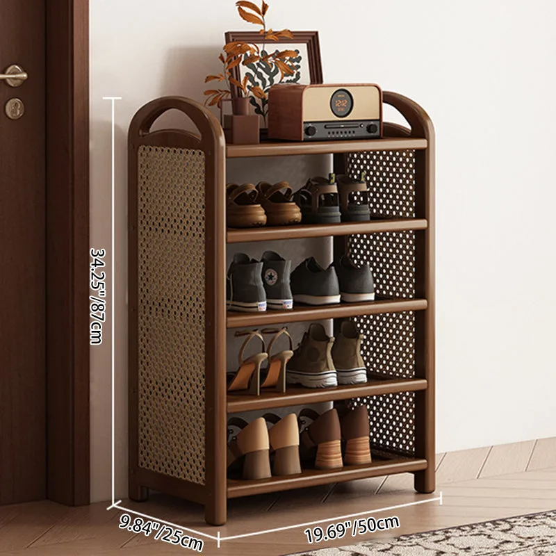 Walnut five-tier 50 cm shoe rack measurements