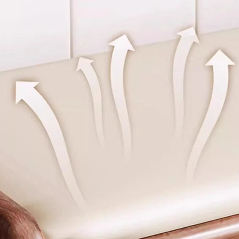 Close-up of the padded white seat